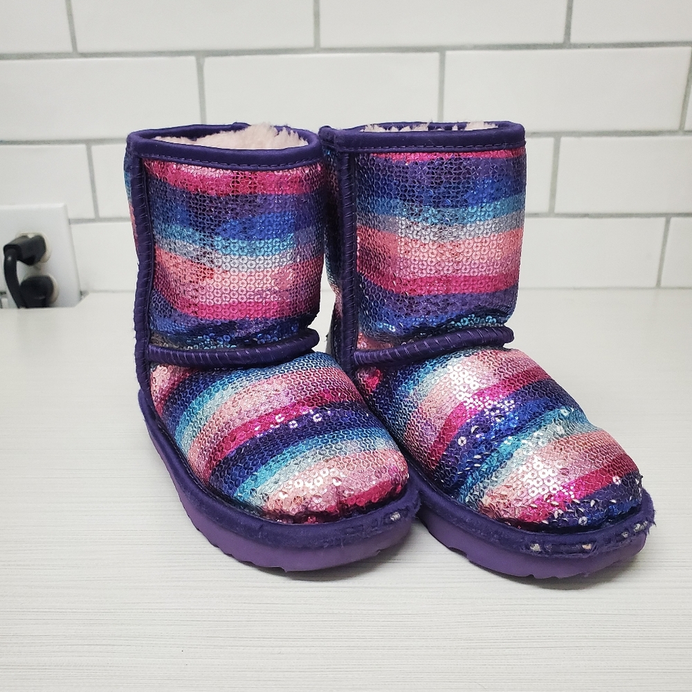 UGG toddler sequin boots, used, size 10
